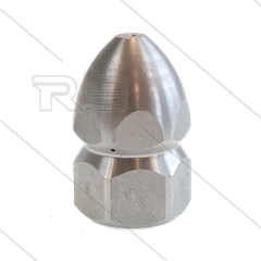 Rioolnozzle - 0.050 - 3 x 0.80 - 3/8&quot; bi - SW22 - RVS