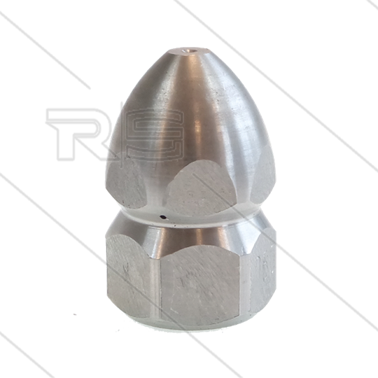 Rioolnozzle - 0.060 - 3 x 0.85 - 3/8&quot; bi - SW22 - RVS