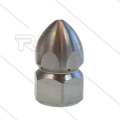 Rioolnozzle - 0.070 - 4 x 0.80 - 3/8&quot; bi - SW22 - RVS