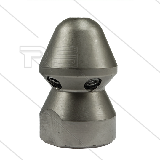 RU20 - Rioolnozzle - 0.200 - 1 x 1,00mm + 5 x 1,25mm - 300 Bar - max 160°C - 1/2&quot; bi - vernikkeld