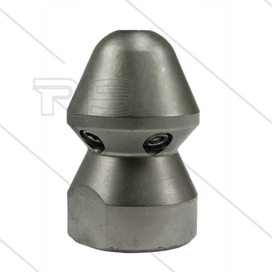 RU40 - Rioolnozzle - 0.400 - 1 x 1,50mm + 6 x 1,50mm - 300 Bar - max 160°C - 3/4&quot; bi - vernikkeld