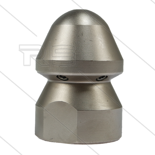 RU50 - Rioolnozzle - 0.500 - 1 x 1,75mm + 6 x 1,75mm - 300 Bar - max 160°C - 1&quot; bi - vernikkeld
