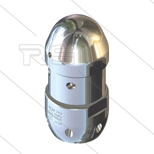 RR-TS50 - Rioolnozzle - 0.500 - 6 x 1,50 mm + 2 x 1,00mm + 2 x 1,50mm - 300 Bar - max 160°C - 1&quot;bi