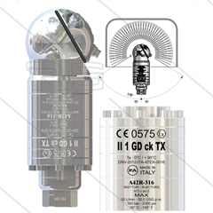 A42R-316 ATEX - tankreiniger - FDA / NSF approved - 40 tot 140 Bar - 20 tot 25 l/min - exclusief