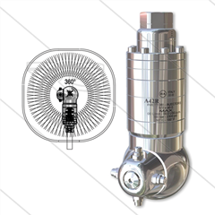 A42R-360° - tankreiniger - 40 tot 140 Bar - 13 tot 17 l/min - exclusief nozzles - nozzle type: 4 x