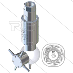 A300R - tankreiniger - RVS303 - 30 tot 70 Bar - 100 l/min - 5 x 5,0mm injectors - exclusief