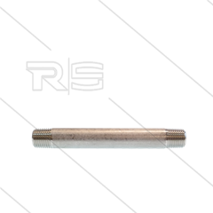 Pijpnippel - RVS 316 - L=100mm - 16 Bar - 2 x 1/4" bu 