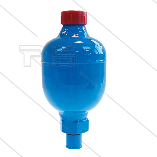 Accumulator 0,166 ltr - 210 Bar - 3/8&quot; bu NPT - onderste deel RVS / bovenste deel staal