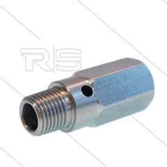 Schauminjektor für Waschbürste - VA - Anschluss: 1/4" IG x 1/4" AG - Ø=2,5mm