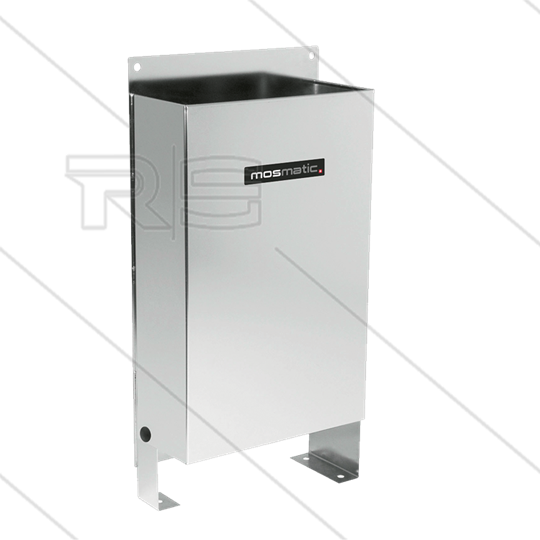 Borstelbak - RVS - vloer- of wandmontage - met Ø50mm afvoer - Afmeting HxBxD: 670 x 340 x 143mm