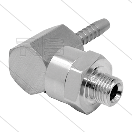 DGK Swivel haaks - 1 lager - 1/4" bu x 3/8" perspilaar - 275 Bar - NW6.4 - 30 tpm - max 120°C