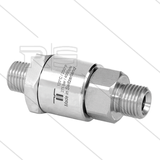 DGV Swivel - recht - 1 lager - 1/4&quot; bu x 3/8&quot; bu  - 275 Bar - NW6 - 30 tpm - max 120°C