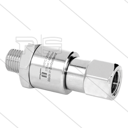 DGV Swivel - recht - 1 lager - 1/4&quot; bu x 3/8&quot; bi  - 275 Bar - NW6 - 30 tpm - max 120°C