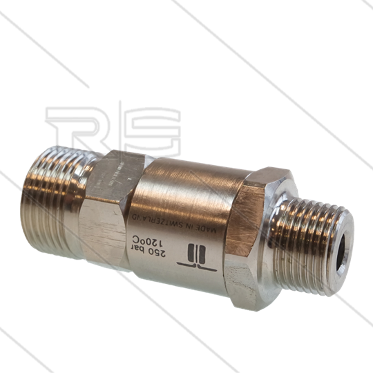 DGV Swivel - recht - 1 lager - 3/8&quot; bu x M22x1,5 bu  - 275 Bar - NW6 - 30 tpm - max 120°C