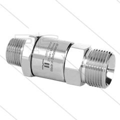 DGV Swivel - recht - 1 lager - 3/8&quot; bu x M18x1,5 bu - 275 Bar - NW6 - 30 tpm - max 120°C