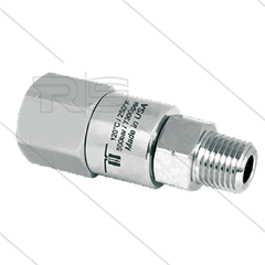 DGVI Swivel - recht - 1 lager - 1/4&quot; bi x 3/8&quot; bu - 500 Bar - NW6 - 30 tpm - max 120°C