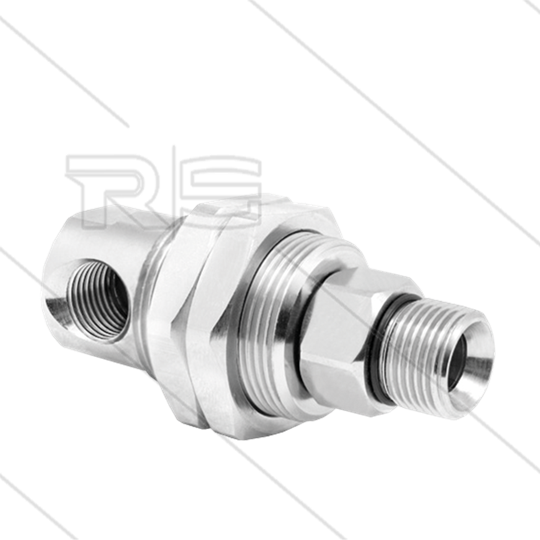 DGGI Swivel - haaks - plaatmontage - 3 lagers - 1/4&quot; bi x 3/8&quot; bu - 275 Bar - NW6 - 1000 tpm bij