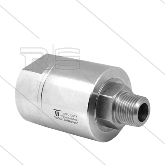 DGE Swivel - recht - 1 lager - 3/8&quot; bi x 3/8&quot; bu - 275 Bar - NW10 - 30 tpm - max 120°C