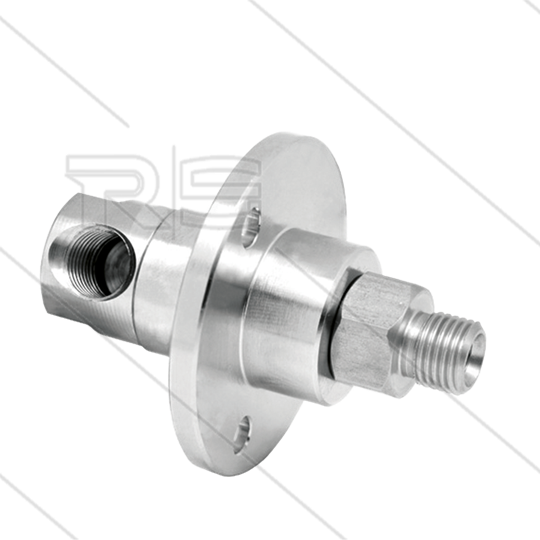 DGF Swivel - haaks - met flens - 3 lagers - 1/4&quot; bi x 3/8&quot; bu - 275 Bar - NW6 - 1000 tpm bij max 30°