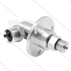 DGF Swivel - haaks - met flens - 3 lagers - M21x1,5 bu x 3/8&quot; bu - 275 Bar - NW6 - 1000 tpm bij max