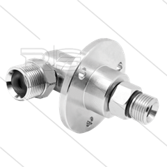 DGF Swivel - haaks - met flens - 3 lagers - M22x1,5 bu x 3/8&quot; bu - 275 Bar - NW6 - 1000 tpm bij max