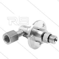 DXF Swivel - haaks - met flens - 3 lagers - 3/8&quot; bi x 3/8&quot; bu - 170 Bar - NW6 - 2000 tpm