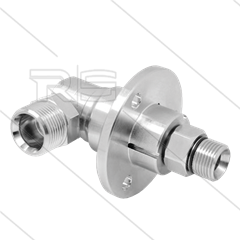 DXF Swivel - haaks - met flens - 3 lagers - M22x1,5 bu x 3/8&quot; bu - 170 Bar - NW6 - 2000 tpm