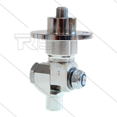 KDXF Swivel  met flens - kniegewricht - 1/4&quot; bi x M12x1 bu - max 20 Bar - max 180°C - t.b.v: STM300