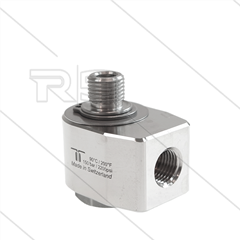 WDG Swivel - haaks - 1 lager - 1/4" bi x 1/4" bu rechte draad - 150 Bar - NW7 - 30 tpm - max 90°C