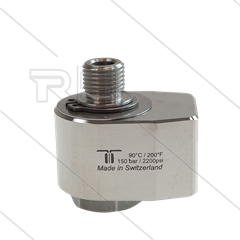 WDG Swivel - haaks - 1 lager - 1/4&quot; bi x 1/4&quot; bu rechte draad - 150 Bar - NW7 - 30 tpm - max 90°C