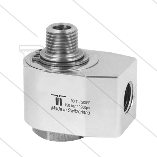 WDG Swivel - haaks - 1 lager - 1/4" bi x 3/8" bu - 150 Bar - NW7 - 30 tpm - max 90°C
