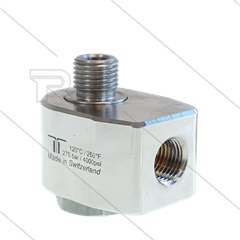 WDG Swivel - haaks - 1 lager - 1/4" bi x 1/4" bu rechte draad - 275 Bar - NW7 - 30 tpm - max 120°C