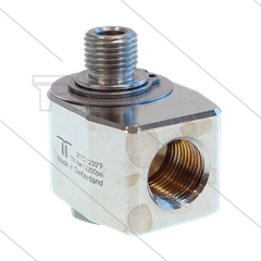WDG Swivel - haaks - 1 lager - 3/8&quot; bi x 1/4&quot; bu rechte draad - 150 Bar - NW7 - 30 tpm - max 90°C