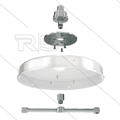 FL-Z conversie kit - Swivel, adapterplaat, bouten, verlengadapter, rotorarm 2 x 1/4&quot; bi - Ø300mm