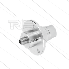 DYF Swivel met flens - M12x1,5 bu x 1/4" bi - max 275 Bar - max 120°C - t.b.v: FL-AEB200