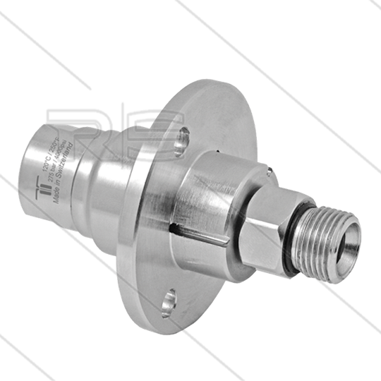 DYF Swivel - recht - met flens - 3 lagers - 1/4&quot; bi x 1/4&quot; bu - 275 Bar - NW6 - 2000 tpm - max 120°C