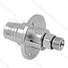 DYF Swivel - recht - met flens - 3 lagers - 3/8&quot; bi x 3/8&quot; bu - 275 Bar - NW6 - 2000 tpm - max 120°C