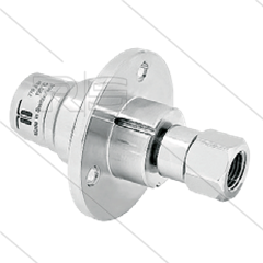 DYF Swivel - recht - met flens - 3 lagers - 2 x 3/8&quot; bi - 275 Bar - NW6 - 2000 tpm - max 120°C