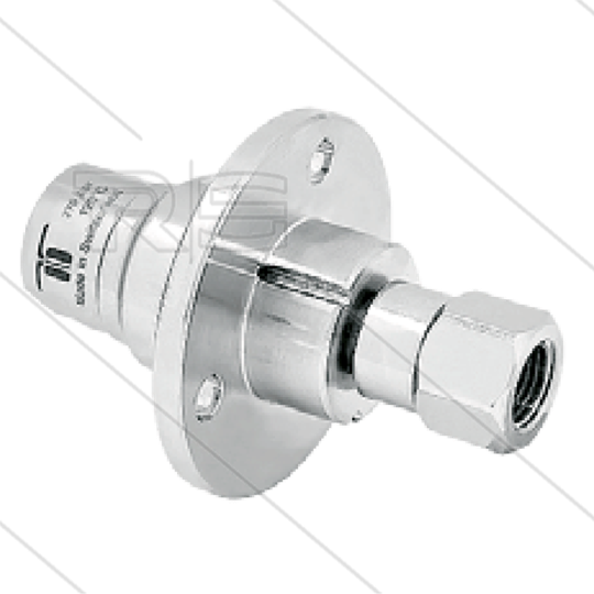 DYF Swivel - recht - met flens - 3 lagers - 2 x 3/8&quot; bi - 275 Bar - NW6 - 2000 tpm - max 120°C