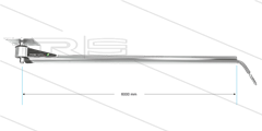DKP - Zwenkarm plafond - L=5800mm - aansluiting in: 1/4&quot; bi x uit: 1/4&quot; bu