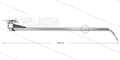 DKF - Zwenkarm plafond met veer - L=2250mm - aansluiting in: 1/4&quot; bi x uit: 1/4&quot; bu