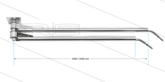 DDP - Zwenkarm dubbel plafond - L=2050/2250mm - aansluiting in: 1/4&quot; bi x uit: 1/4&quot; bu