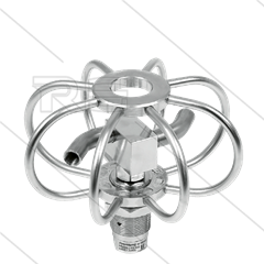 TYR-2f - Buizenreiniger - Ø75mm - RVS - 275 Bar - max 120°C - 2 vaste rotorarmen - aansluiting: 3/8&quot;