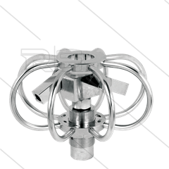 TYR-3s - Buizenreiniger - Ø75mm - RVS - 275 Bar - max 120°C - 2 verstelbare rotorarmen - nozzles