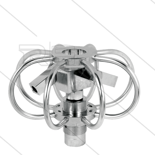 TYR-3s - Buizenreiniger - Ø150mm - RVS - 275 Bar - max 120°C - 2 verstelbare rotorarmen - nozzles