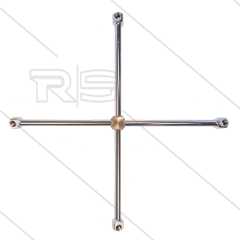 Rotorarm - TKA-4W4 - Ø200/200mm - 275 Bar - 3/8&quot; bi - nozzle's 4 x 1/4&quot; bi