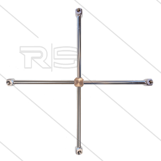 Rotorarm - TKA-4W4 - Ø200/200mm - 275 Bar - 3/8&quot; bi - nozzle's 4 x 1/4&quot; bi