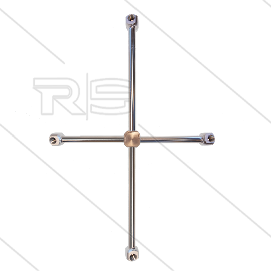 Rotorarm - TKA-4W4 - Ø500/350mm - 275 Bar - 3/8&quot; bi - nozzle's 4 x 1/4&quot; bi