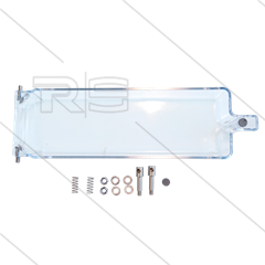 Afdekkap muntautomaat met magneet en verende bevestiging - LxBxH: 240x74x28mm - Bevestiging M5