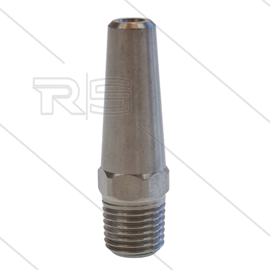 Verlengde RVS nozzle 00.080 + stabilisator - 1/4&quot; NPT bu
